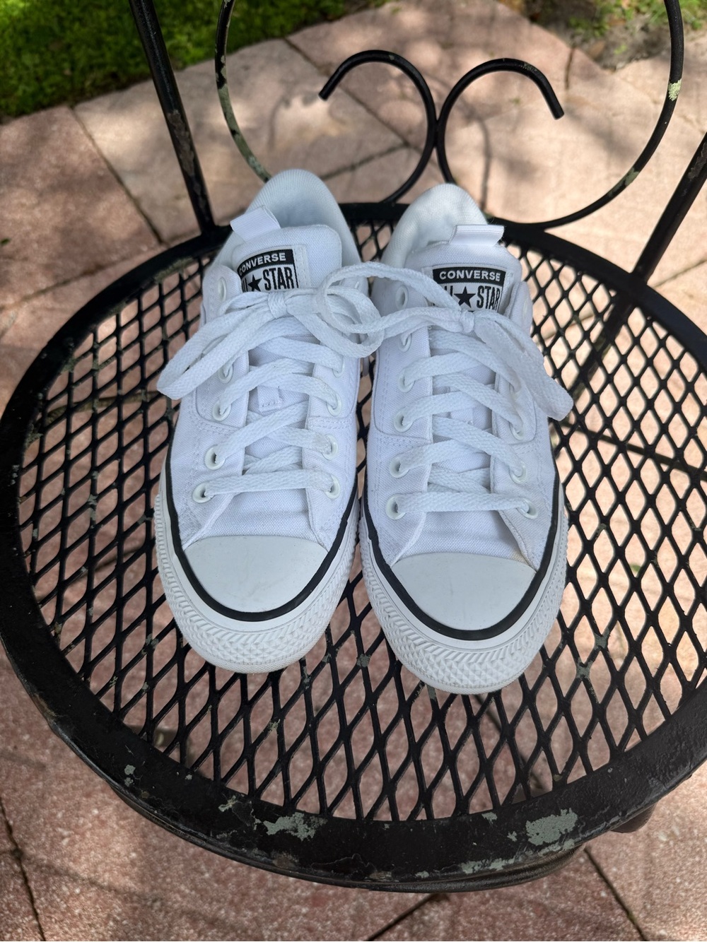 Converse White Canvas Sneakers